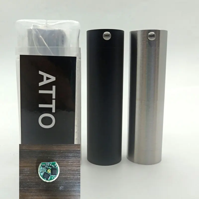 sxk Atto Mech Mod 2 Tube mods with chip match 18650 18350 battery 316 SS 22mm For RTA RDA RDTA vaporizer Mechanical |