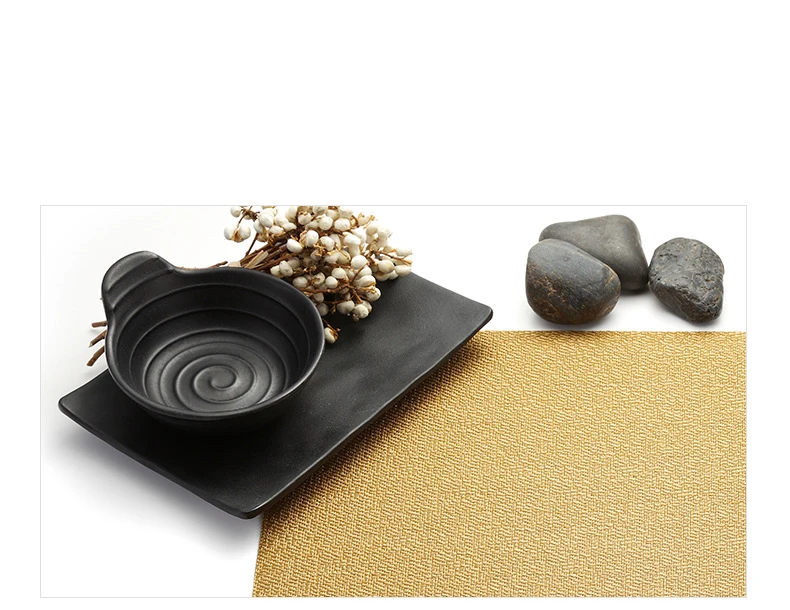4pcs PVC Solid Color Table Mats Placemats Sets Waterproof and Non-slip