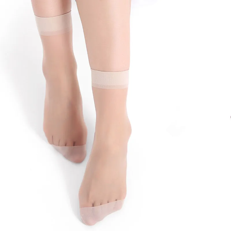 Лето, 1 пара, сексуальные ультратонкие прозрачные шелковые носки с кристаллами для женщин, высокие эластичные черные нейлоновые короткие носки, женские носки - Цвет: 3