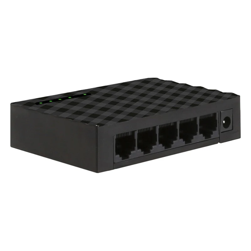 2019 New Rj45 Mini 5-Ports Fast Ethernet Network Black Switch Hub Switch For Desktop PC Ethernet Fast Network Switching Hub #C