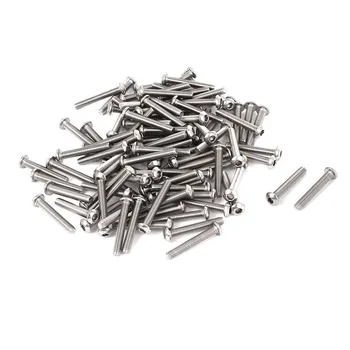 

0.5mm Pitch M3x20mm Button Head Hex Socket Bolts Screws 100 Pcs