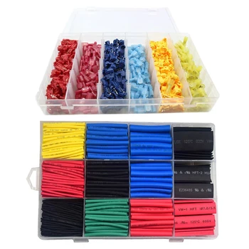 

360PCS T Tap Wire Connectors with 815 Pieces Heat Shrink Tubing 2:1 Electrical Wire Cable Insulation Tube Assortment Kit