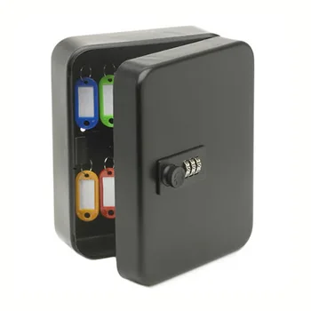 

Wall Mounted Key Cabinet Password Lock Security Keybox Storage Box Contains 36 key card For Company Home Office Hanging Car Keys