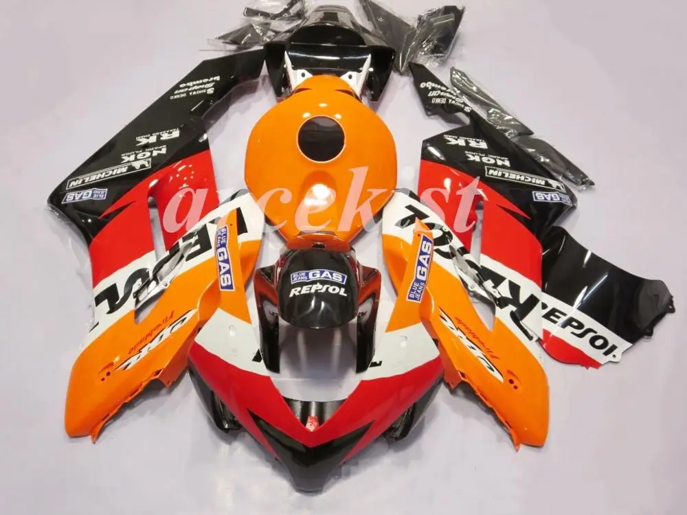 Топ литья под давлением ABS полный обтекатель комплект Подходит для Honda CBR1000RR 04 05 2004 2005 Обтекатели набор на заказ Красный Белый Черный - Цвет: Orange Red Black