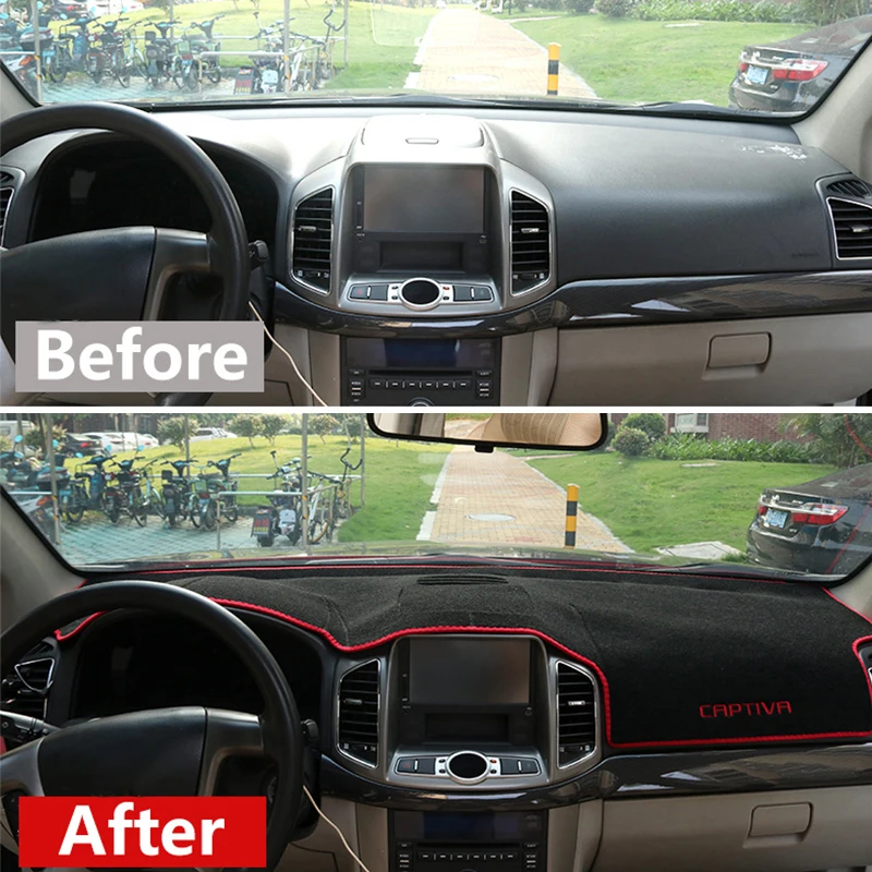  Car Dashboard Avoid Light Pad Instrument Platform Desk Cover Mat Carpets Trim LHD For Chevrolet Cap