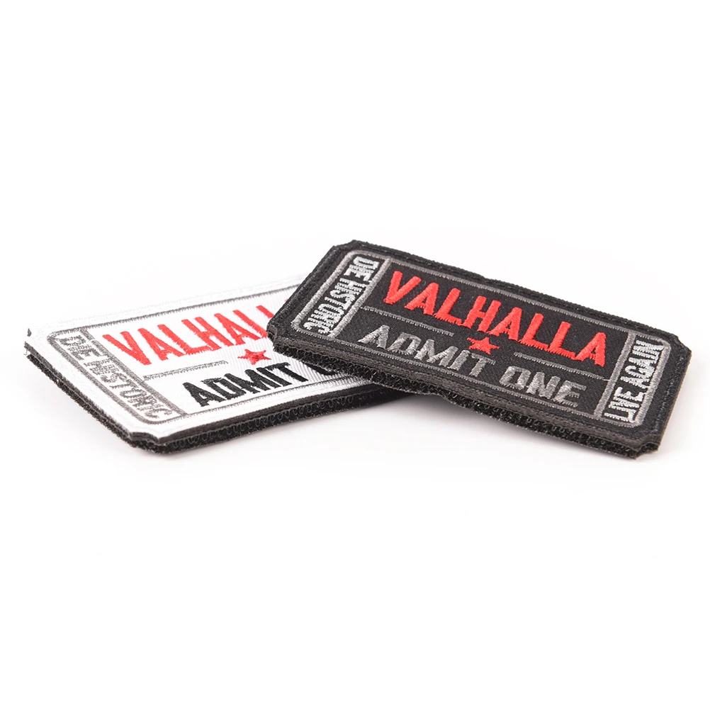 Army Tactical Ticket to Valhalla Morale Badge Military Vikings Fabric Embroidered Patch Max Armband Mad Stickers | Дом и сад