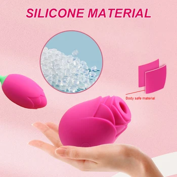 Rose Shape Clitoral Sucking Vibrator Powerful Clitoris Stimulator Vacuum Sucker Female Love Vibrating Eggs Sex Toy for Adults 18 3