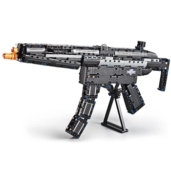 

C81006 617pcs military mp5 submachine airsoft air guns weapons pistol sniper rifle building block Toys For Children