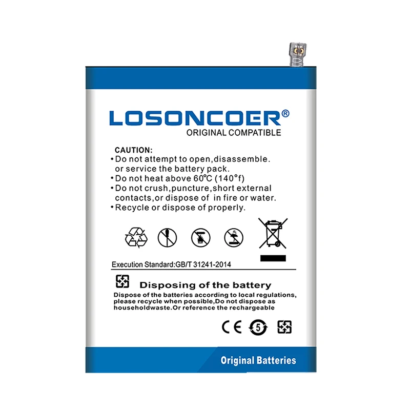 LOSONCOER 4250 мАч HE314 батарея для SHARP AQUOS Z2 A1 FS8002 батареи Смартфона бесплатные инструменты подставка держатель наклейки