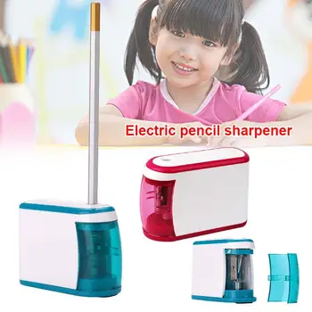 

Pencils Battery Operated Two Holes Automatic Electric Pencil Sharpener Gift Desktop Colored Pencils for Adults Supplies