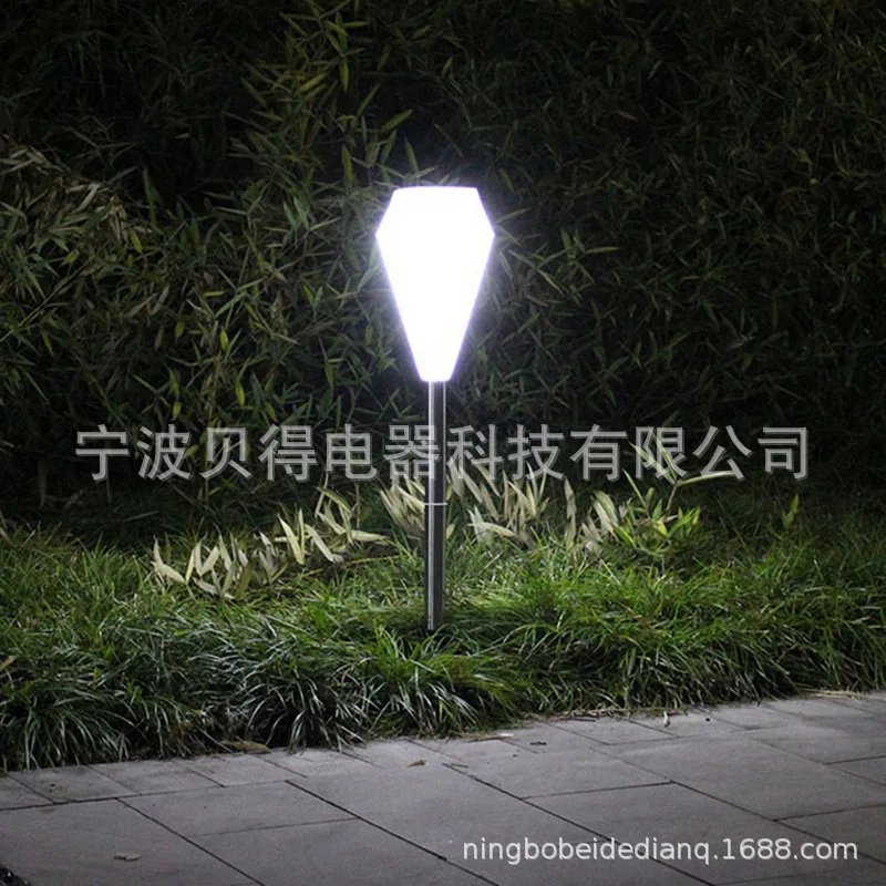 8LED Солнечный стержень из нержавеющей стали встроенные лампы Открытый стиль вставить в газон лампы двора сад водостойкий