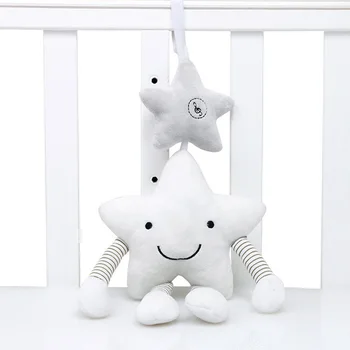 

Free Shipping Baby Toys For Stroller Music Star Crib Hanging Newborn Mobile Rattles On The Bed Babies Educational Rattles Toys