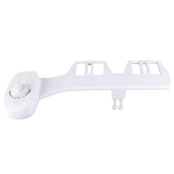 

Non Electric Mechanical Bidet Water Spray Health Care Antibacterial Home Dual Nozzle Bathroom Hygienic White Toilet Seat ABS