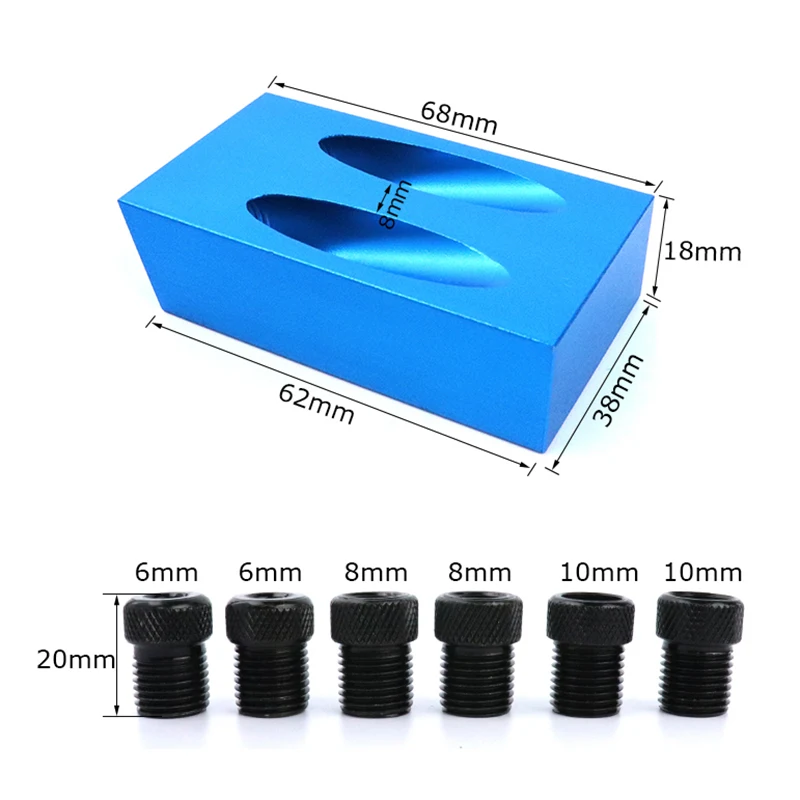 Деревообрабатывающий карман отверстие джиг комплект 6/8/10 мм угол направитель сверла набор отверстие тонкий пояс, который крепится на локатор джиг сверло Набор «сделай сам» для Плотницкий инструмент