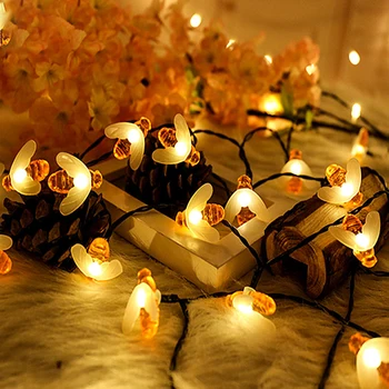 

Christmas Decorations Living Room Indoor Patio Honeybees Garden LED Light String Wedding Party Battery Powered Home Decor Lawn