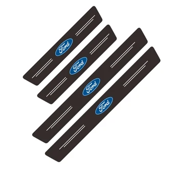 

4PCS Car styling Door Carbon Fiber Sill Scuff Plate Decor Sticker For Ford Focus 2 3 1 MK2 MK3 MK1 Fusion Accessories