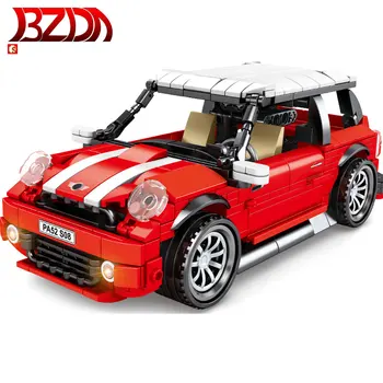 

BZDA City Techinque Sports Car Building Blocks MINI Sports Car Red Pull Back Car Boy Birthday Gift Racing Car Bricks Kids Toys