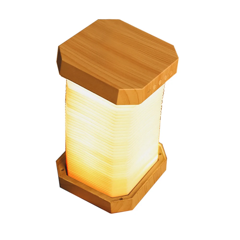 Home Magnetic Outdoor Portable Night Light Mini Decoration Gift Bluetooth 4.0 Wireless Speaker HD Audio Foldable Universal Led
