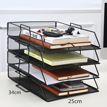 

Household high-quality metal desktop file information storage rack books and magazines multi-layer bracket