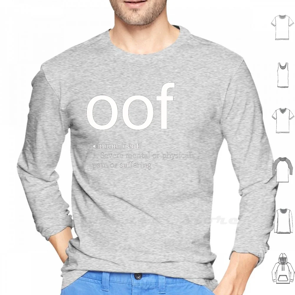 Oof Long Sleeve T Shirt Oof Death Anguish Internet Meme Gaming