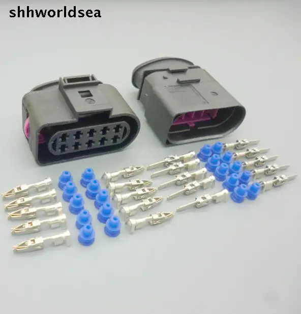 

worldgolden 5/30/100sets/lot 10 Pin headlight plug connector 1J0 973 835 FOR VW ,Auto waterproof connector for VW 1J0 873 735