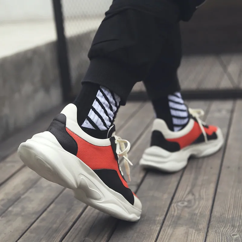 Goods  2019 Fashion Genuine Leather Men Shoes Summer Breathable Sneakers Harajuku Round Toe Walking Shoes  