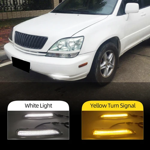 Buy CSCSNL 2PCS Car LED Daytime Running Light For Lexus RX300 RX330 RX350 1998 1999 2000 2001 2002 DRL Fog Lamp Turn signal light