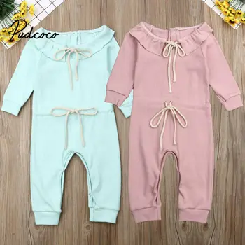 

Baby Winter Clothing 0-24M Newborn Girl Boy Rompers Knitted Cotton Long Sleeve Jumpsuit Outfit Clothes For Kids Baby Tie rope