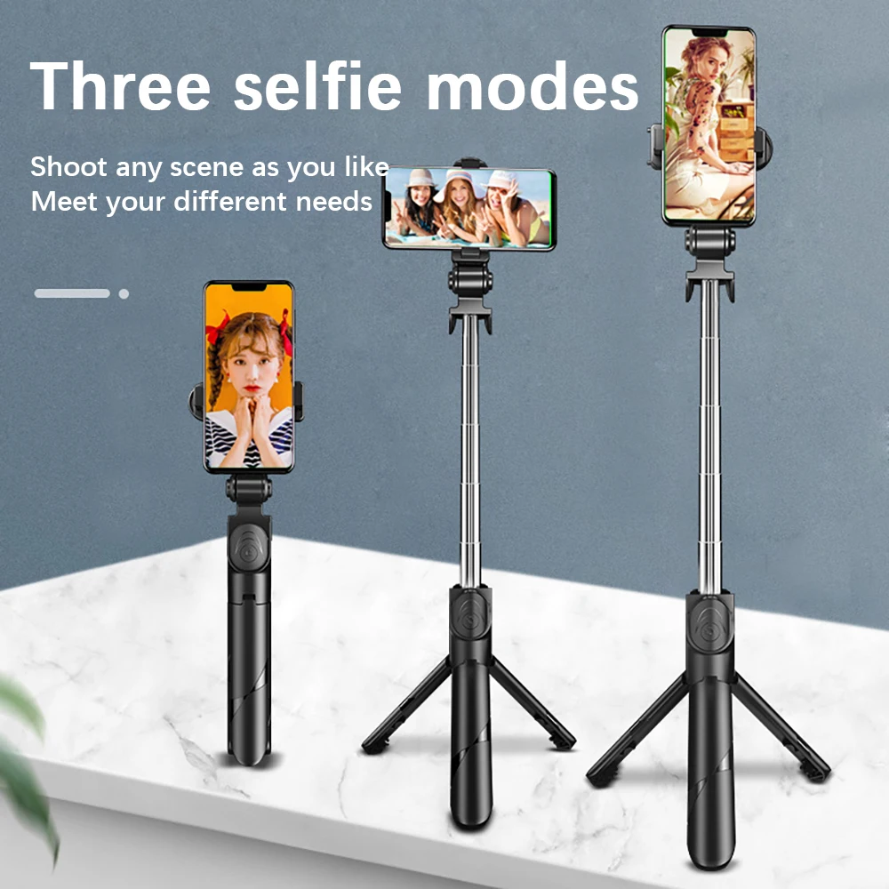 

Roreta 3 In 1 Wireless Bluetooth Selfie Stick Foldable Mini Tripod Expandable Monopod With Remote Control For iOS