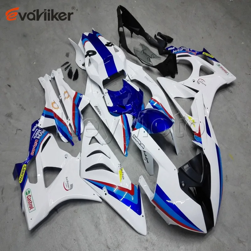 Пользовательские мотоцикла хомут для 1000RR 2009 2010 2011 2012 2013 ABS Пластик мотоцикл обтекатель+ 5 подарки+ синий серебристый H2 - Цвет: F