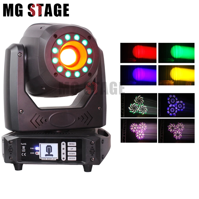 luces dj 100w led spot moving head light with led ring for dj disco stage luces led discoteca dj light
