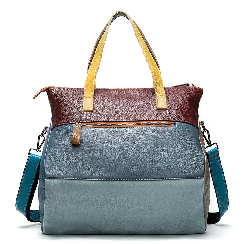 Женские сумки WESTAL из натуральной кожи, большая сумка для женщин, сумки-мессенджеры/сумки на плечо, лоскутные сумки, кожаные сумки-тоуты 9135