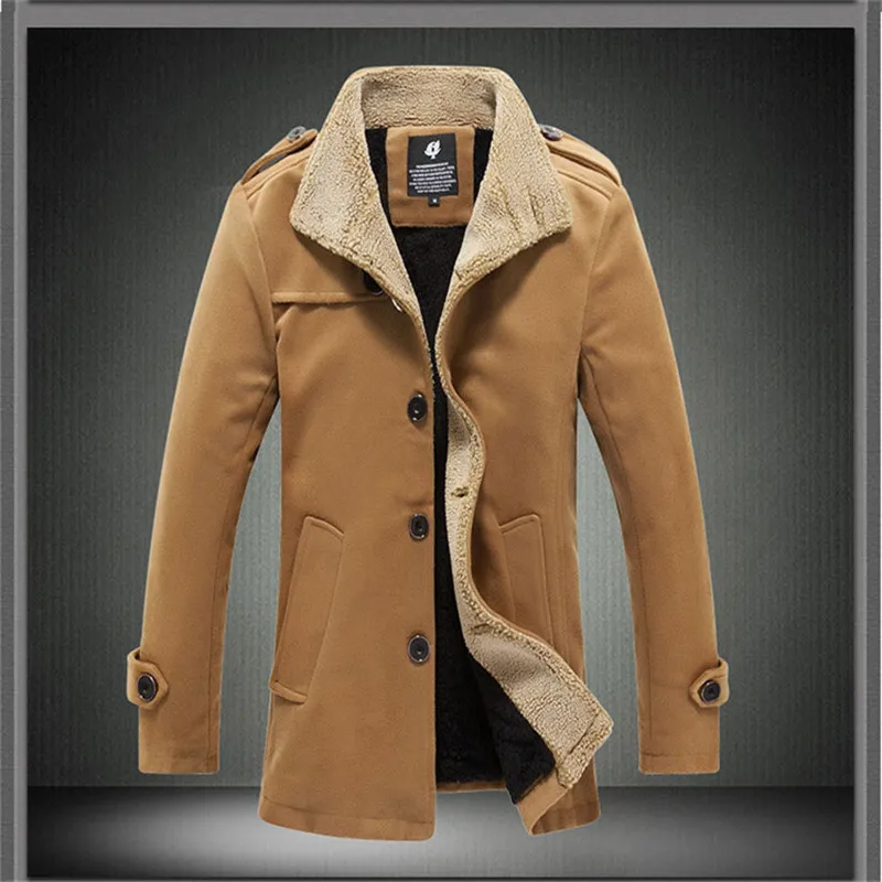 Windbreaker Lamb Wool Coat for Men-1