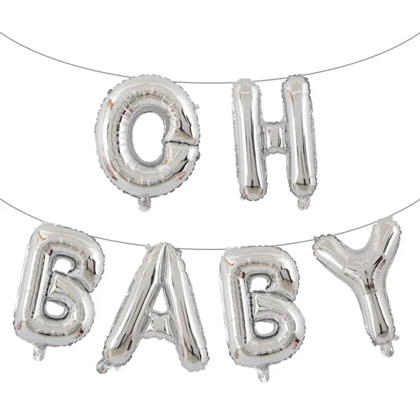 О BABIES 16 дюймов Количество воздушных шаров с надписью OH BABY Пол показывают воздушные шары с буквой для предродовой вечеринки День рождения поставки украшения - Цвет: 5