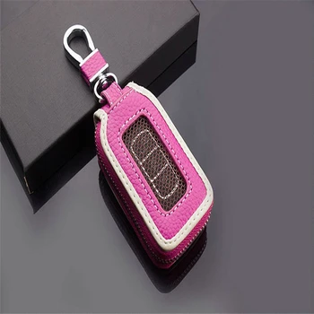 

Car Leather Key Bag Holder Cover Zipper Protection Key Case For Car