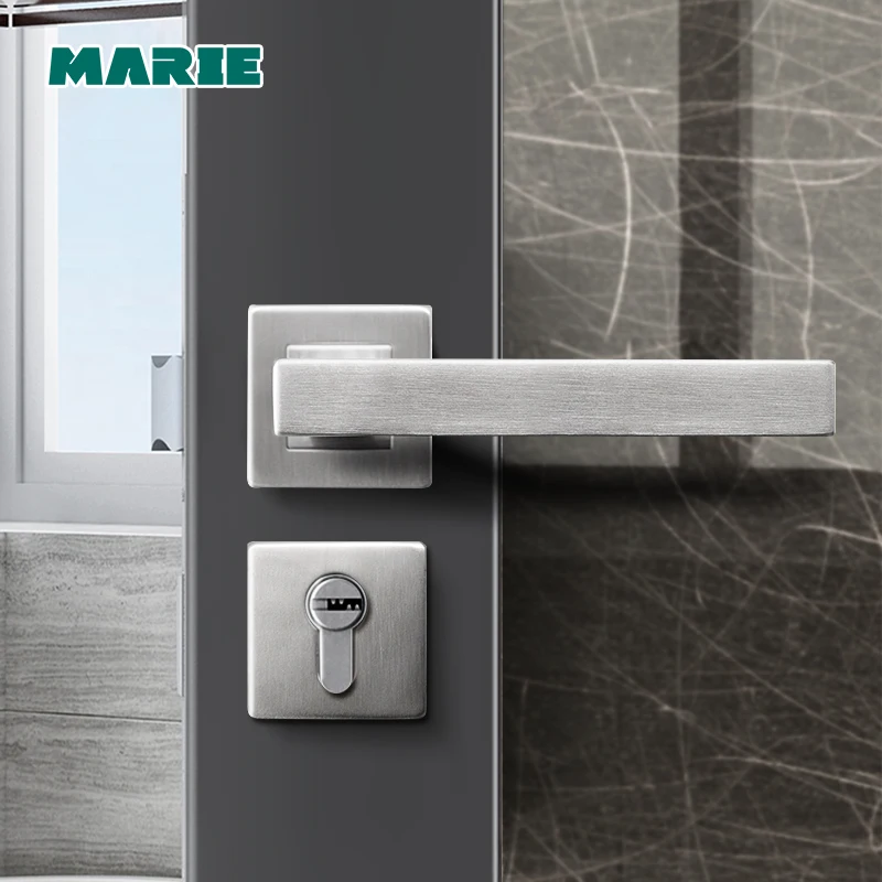 New stainless steel 304 lever door handle,interior door lever handles,square tube entry lever handle