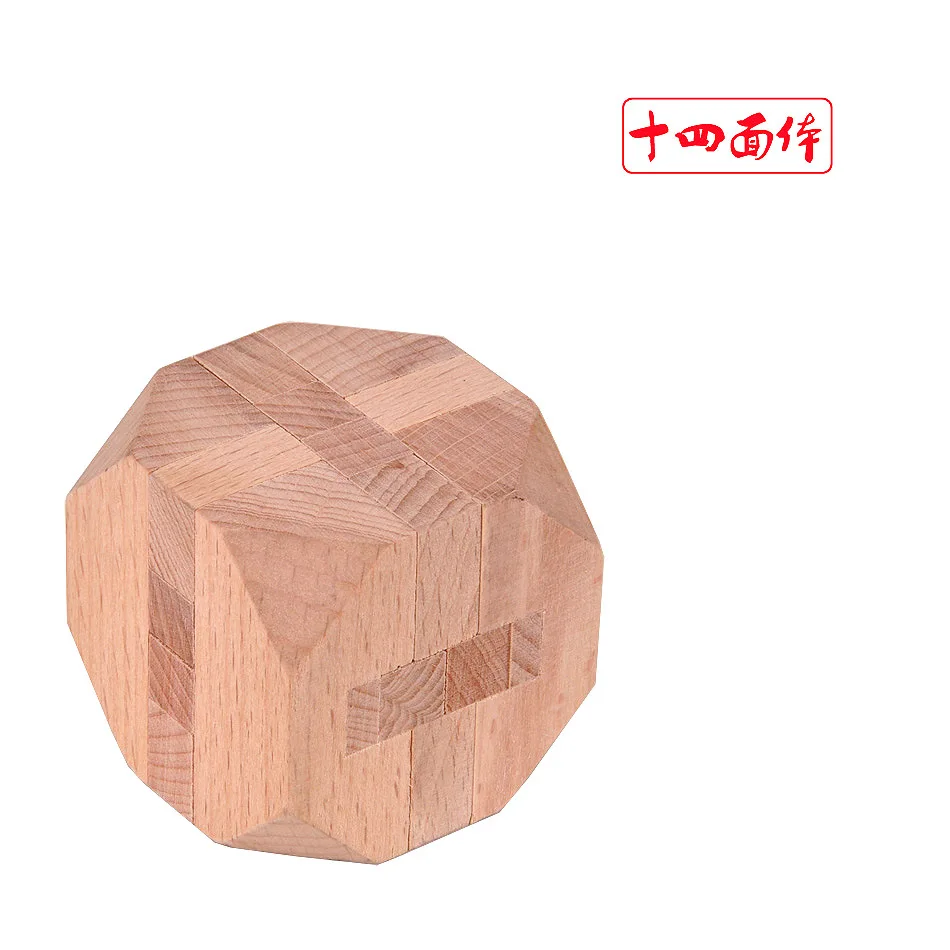 Children'S Educational Clearance Unlock Adult Wooden Educational Classical Burr Puzzle Luban Lock Wooden Box Three Six Pieces Se