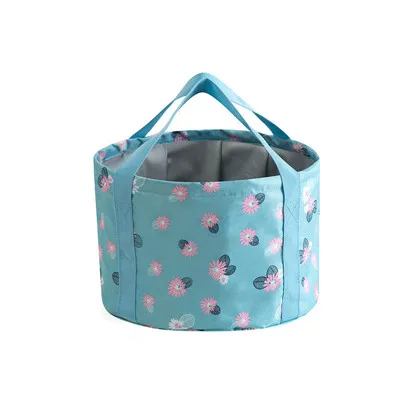 DIGERUI Travel Portable Collapsible Basin Outdoor Water Pouch Nylon Travel Storage Bag Laundry Washbasin - Цвет: P3
