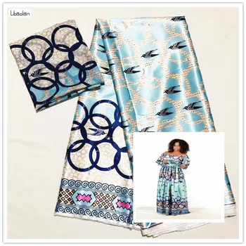 

Lovely silk fabric mixed pattern wax print 4+2yards african fabric wholesale nigerian ankara prints for custom dresses F201-8