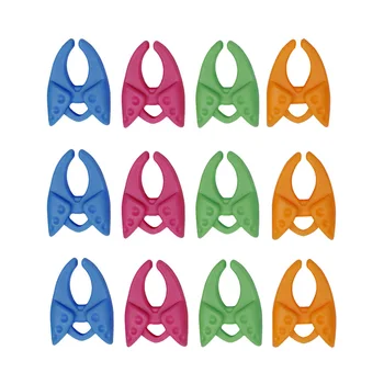 

12pcs Colorful Bobbin Thread Clips Holder Silicone Fixed Wrapped Craft Spool Clamp Sewing Accessories Tool Random Color