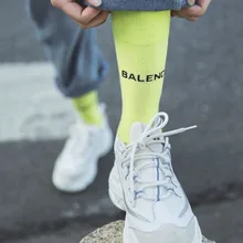 Harajuku/милые хлопковые носки ярких цветов повседневные женские короткие носки модные однотонные простые носки для девочек