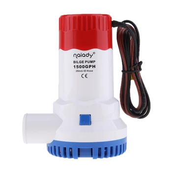 

12V 1500GPH Submersible Bilge Pump for Marine Boat Electric RV 1-1/8" Outlet