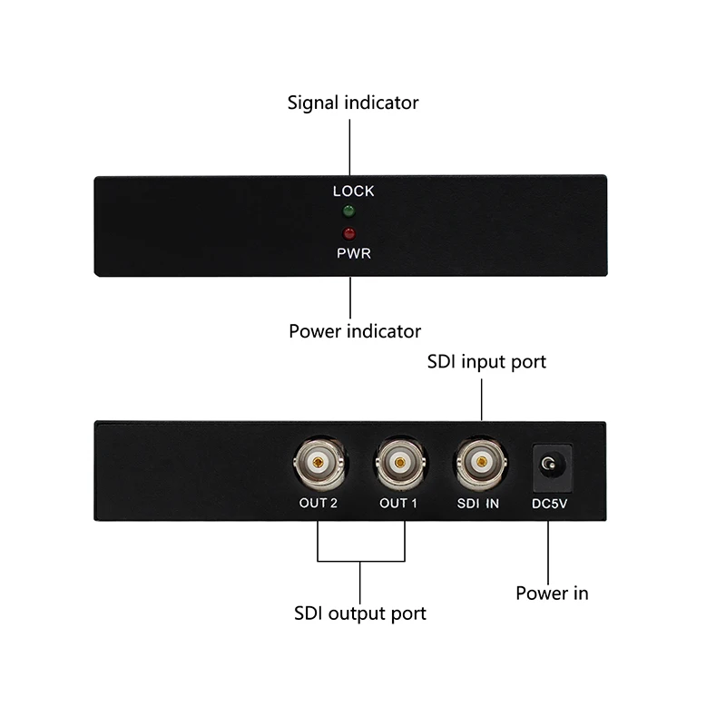 Wiistar-divisor de Vídeo Sdi 1x2 Extensor de Sinal para tv Vídeo Projetor Câmera e Monitor - Imagem 5