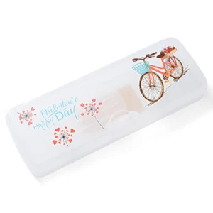 Мультфильм прозрачный скраб пенал для карандашей коробка креативный простой стиль пластиковый ящик для хранения Estuche Escolar канцелярские CL-19198 - Цвет: Bicycle