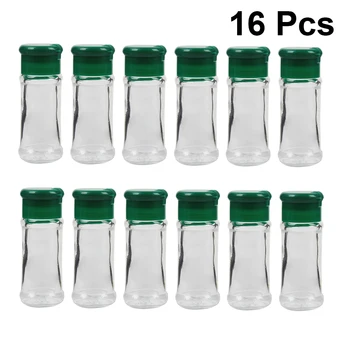 

16pcs Glass Seasoning Bottle Spice Pot Pepper Salt Jar Environmentally Friendly Condiment Bottles For Barbecue Kitchen Tools