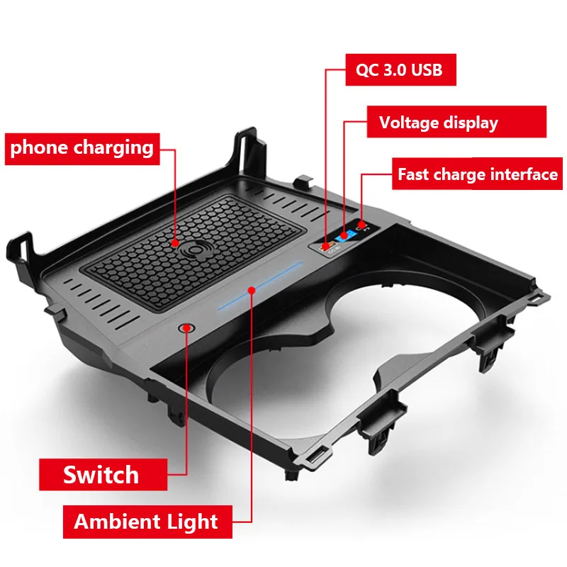 VTianqi-mazda 3用のワイヤレス充電器,急速充電,携帯電話ホルダー,インテリアデザイン,2022-2019 AliExpress