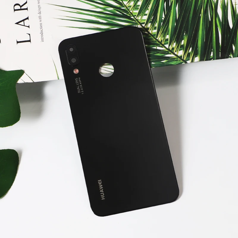 P20Lite Original Glass Rear Housing Cover For Huawei P20 Lite / Nova3E Back Door Repair Battery Case+ Camera Glass Sticker Glue