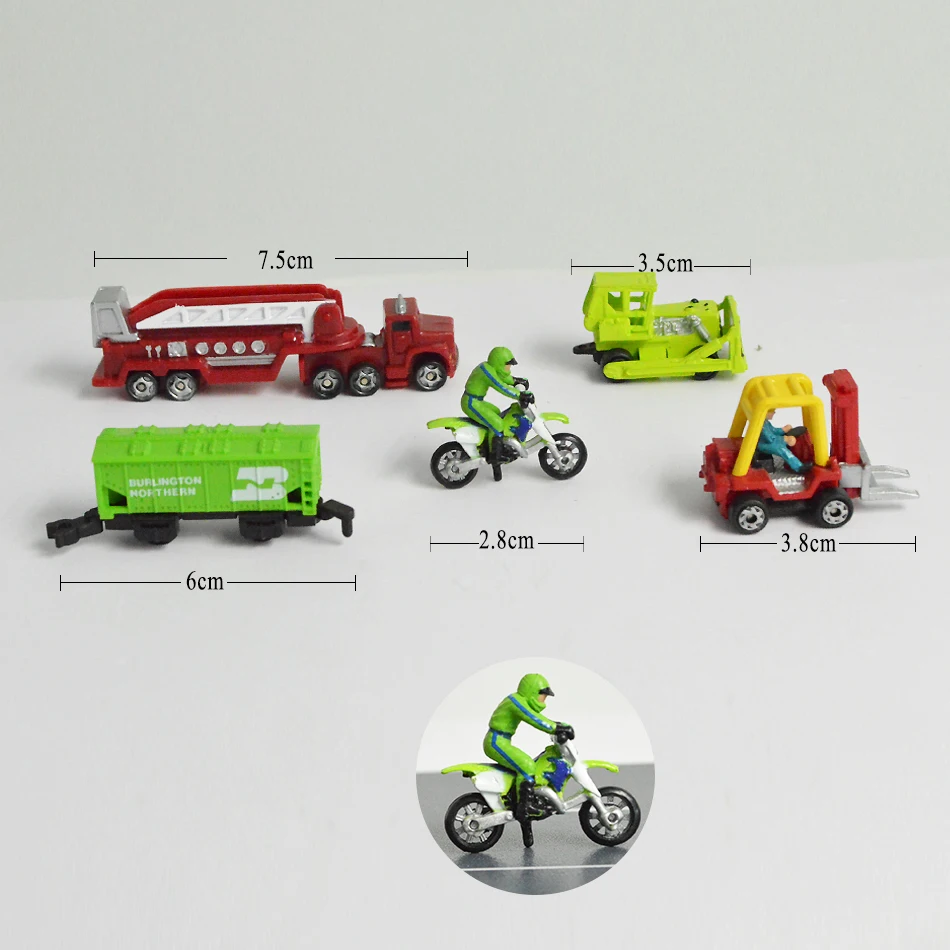 10PCS N Scale 1:150 Model Car Metal Miniature Car Racing Model  Kids Educational Toy Gifts