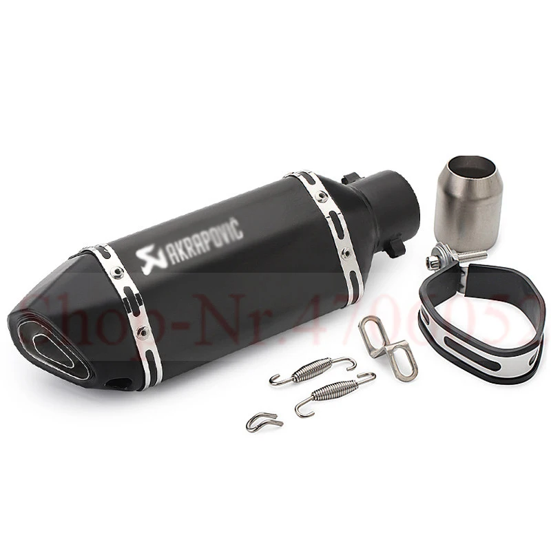 Akrapovic выхлопная мото rcycle escape moto для yamaha aerox 50 honda forza 125 suzuki gsx s1000 benelli trk502 yamaha yzf r125 - Цвет: Черный
