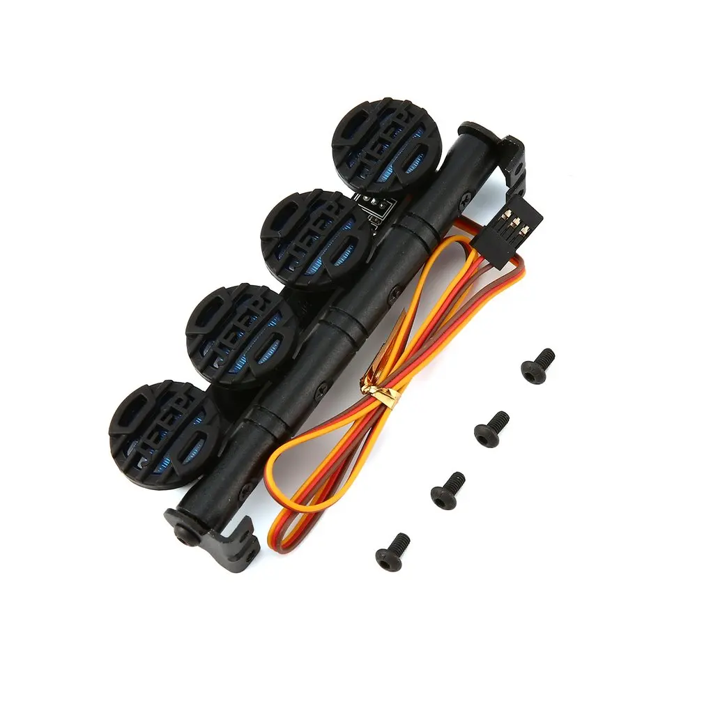 

AX-523 Multi-function Ultra Bright Lamp LED Roof Light Bar 4 Spotlight for RC Car HSP TAMIYA CC01 4WD Axial SCX10 Light Part